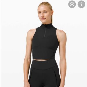Lululemon Rib Zip-Front Cropped Run tank